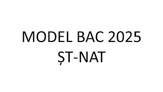 Model bac matematica 2025 ștnat [upl. by Anilev]