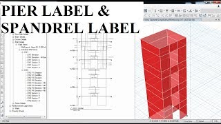 CSI ETABS  03  Pier Labels and Spandrel Labels Part b  Part 11 [upl. by Kennith557]