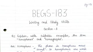 BEGS 183 solved handwritten assignment 20232024  BEGS 183 solved assignment in English 20232024 [upl. by Atter700]