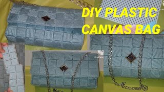 DYI PLASTIC CANVAS BAG HOW TO MAKE PLASTIC CANVAS PURSEDIY PLASTIC CANVAS BAG viralyoutubeDIY [upl. by Kashden]