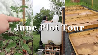 June Allotment Plot Tour amp Making Veggie Beds ⛥ UK Allotment Vlog 12 ⛥ June 2024 ⛥ [upl. by Arahsal]