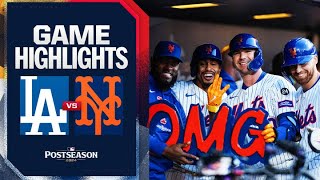 Dodgers vs Mets NLCS Game 5 Highlights 101824  MLB Highlights [upl. by Domineca]