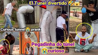 el Tunel divertido 😭 pegadinha curioso do túnel  curious tunnel prank [upl. by Neellok169]