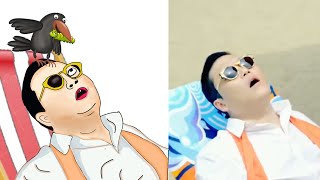 Gangnam style  funniest moments  PSY  funny drawing meme 😂 [upl. by Eigger344]