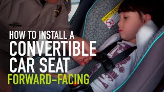 Convertible car seat installation Forwardfacing [upl. by Farly]