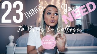 Things you NEED to bring to College ll Back to School with Amanda Louise [upl. by Annek763]