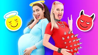 GOOD PREGNANT VS BAD PREGNANT  Funny Pregnant Situations by 123 GO [upl. by Alitta]