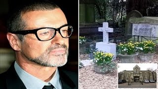 His final farewell George Michaels lover Fadi Fawaz arrives at Highgate Cemetery for pop icons fun [upl. by Anoyk151]