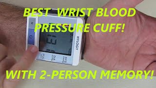 BEST Wrist Cuff Blood Pressure Monitor by HYLOGY Automatic 2 User Mode 120 Memory REVIEW [upl. by Nolra]