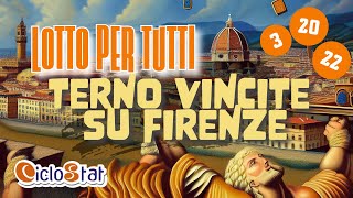 LOTTO PER TUTTI 🎉  TERNO VINCENTE CON IL 22 A FIRENZE [upl. by Yrogreg]