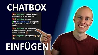 Chat in Stream  OBS einfügen  StreamElements Tutorial [upl. by Luhem188]