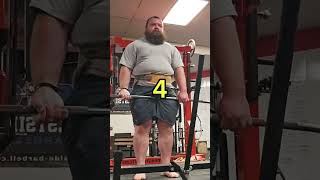 606lbs 8x1 easy powerlifting deadlift [upl. by Consalve]