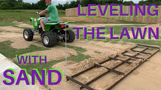 TOP DRESSING and LEVELING with SAND for a FLAT LAWN [upl. by Eannej]