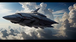 The arrival of enterprise spaceships Alien space technology in the clouds AI 4K UHD [upl. by Kermit354]