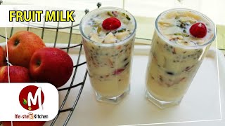 Fruit custard Recipe  Mixed Fruit Custard  Healthy Dessert Recipe How to make Custard Fruit Milk [upl. by Aissatsana322]