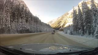 Driving Calgary to Kelowna WINTER DRIVING CONDITIONS [upl. by Wrench]