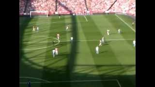 Kieran Gibbs goal vs Aston Villa  Filmed from the stands [upl. by Haberman]