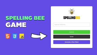 Create a Simple Spelling Bee Game Using HTML CSS amp JavaScript [upl. by Nodyroc428]