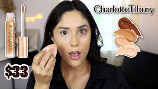 NEW CHARLOTTE TILBURY BEAUTIFUL SKIN RADIANT CONCEALER  REVIEW amp WEAR TEST [upl. by Shir]