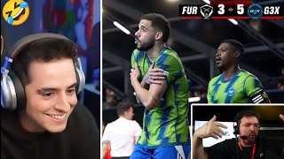 CORINGA REAGINDO a INCRÍVEL VIRADA da G3X FC vs FURIA FC  KINGS LEAGUE WORLD CUP COMPLETO [upl. by Publus]