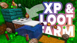 EASIEST AFK XP amp LOOT FARM 121 MINECRAFT JAVA  AUTOMATIC FISH FARM [upl. by Kernan]