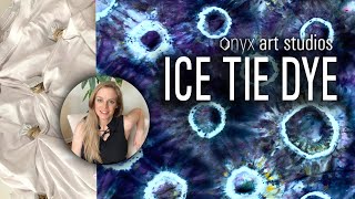 How to Ice Tie Dye with Tiles Shibori Technique  Onyx Art Studios [upl. by Nirat]