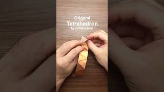 How to make an origami tetrahedron from a strip of paper shorts [upl. by Pierrepont47]