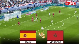 🔴LIVE  SPAIN vs MOROCCO I MENS FOOTBALL STREAM I eFOOTBALL PES 21 GAMEPLAY [upl. by Llerrut]