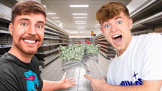 Mit MRBEAST einen Supermarkt LEER kaufen😳 500k ausgegeben [upl. by Inava]