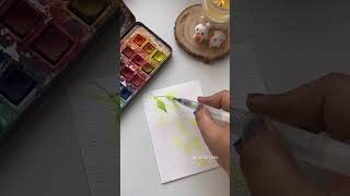 Watercolour leaflets natureart [upl. by Olmsted]