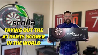 TRYING OUT THE WORLDS N01 DARTS SCORER SCOLIA HOME 2 [upl. by Anilram]