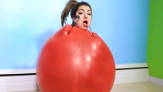 Doing Makeup In Giant Balloon [upl. by Kellie]