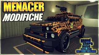 GTA 5 ITA DLC NIGHTCLUB  MODIFICHE MENACER  VEICOLO DA GUERRA CON MINIGUN [upl. by Madanhoj]