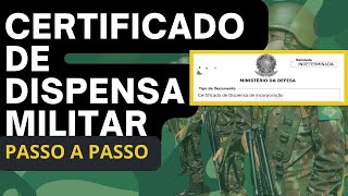 COMO TIRAR O CERTIFICADO DE DISPENSA MILITAR online  CDI [upl. by Hoxsie]