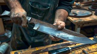 Man Turns Rusty Leaf Spring into Amazing KNIFE  Kukri Knife Start to Finish LeandroGoretta [upl. by Fillian77]