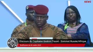 Discours du Capitaine Ibrahim Traoré  Sommet Russie Afrique 2023 [upl. by Ellie]