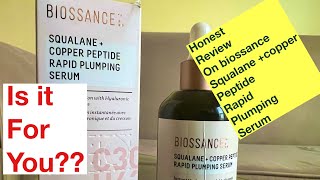 My unfiltered thoughts on Biossance squalane copper peptide plumping serum [upl. by Langelo]