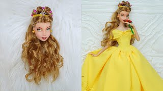 Gorgeous DIY Barbie Doll Dresses ❤️ Disney Princess Dress ❤️ Belle Sleeping Beauty [upl. by Deenya]