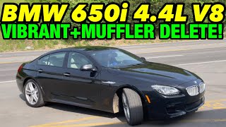 2015 BMW 650i 44L V8 w VIBRANT RESONATORS amp MUFFLER DELETE [upl. by Aknaib]