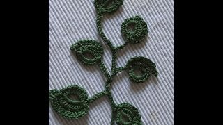 Motiv 4Applikation blätter häkelncrochet leaves irish lace crochet DIY [upl. by Wadlinger]