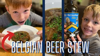 🇧🇪 American Kids Try Carbonnade à la Flamande  Food 157 of 1000 [upl. by Lowell180]