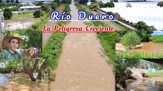 La Peligrosa creciente del Río Duero Zamora Jacona de este temporal de lluvias 2024 [upl. by Lenrad]