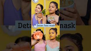 4 Detan Face mask you can try this summer ☀️  Skin brightening pack ytshorts summer [upl. by Affrica]