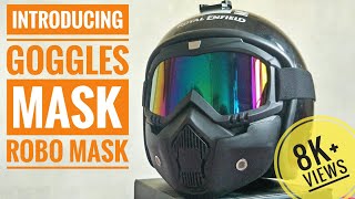 GOGGLE MASK FOR OPEN FACE HELMET  UNBOXING  REVIEW  RIDE R RAHUL [upl. by Ressler]