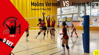 Infantil Vermell 5 SET de la 5 Jornada 2 Fase entre el Molins Vermell VS AV Alpicat [upl. by Hayn]