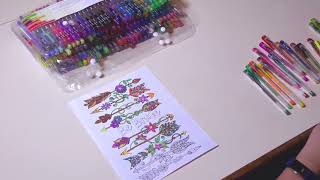 Aen Art Gel Pens 160 Colored Gel Pen Set on You Tube [upl. by Ahserak]