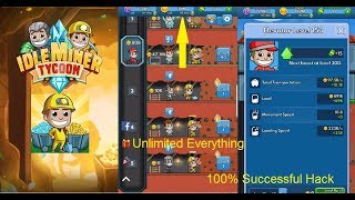 Idle Miner Tycoon 260 Hack 100 Successful MODUnlimited Everything [upl. by Pudens]