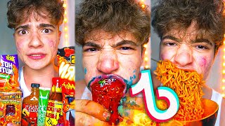 Extreme Spicy Food Tiktok Compilation 1 Hour Edition  Spizeethegoat [upl. by Ahserak]