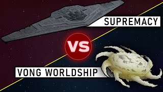 Mega Star Destroyer vs Yuuzhan Vong Worldship  Star Wars Starship Versus [upl. by Milton]