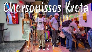 Hersonissos Crete Kreta walking tour 4k  October 142023  Crete Greece [upl. by Bushore]